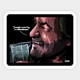 Death Proof "Club Soda And Lime" Stuntman Mike portrait (digital) Sticker